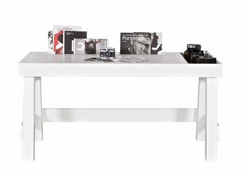 Wit bureau met zwart vak (BePureHome Grooving bureau)