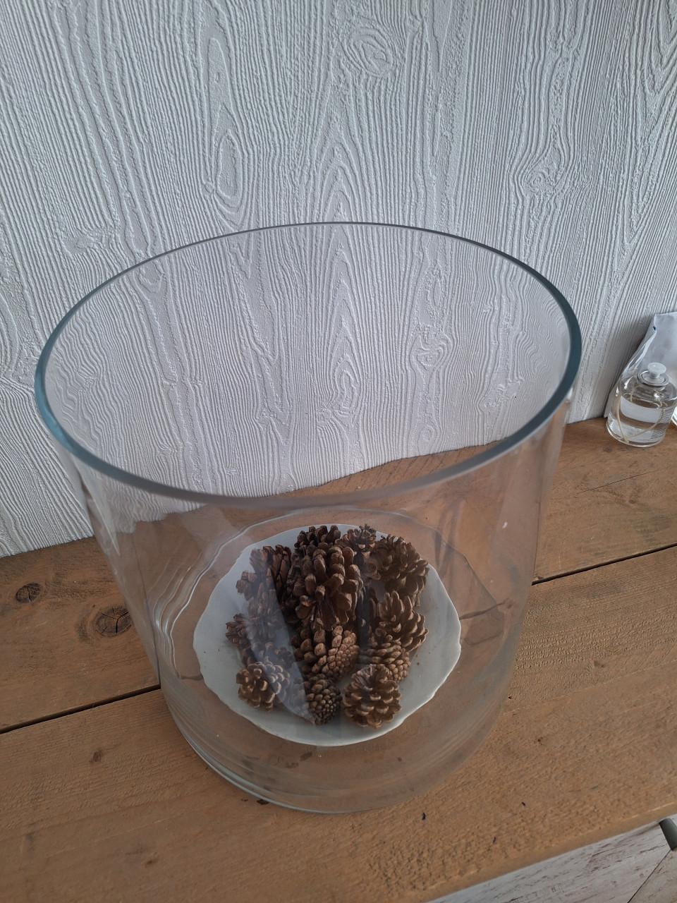 Grote glazen schaal/ pot /