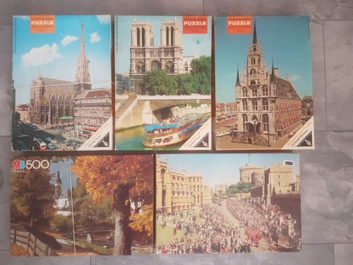5 puzzels 500 stukjes
