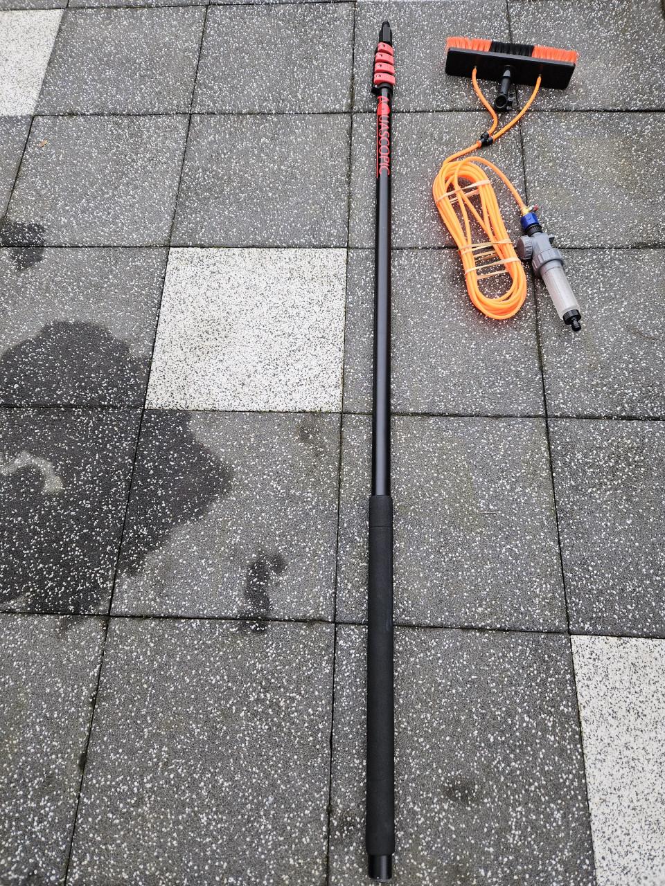 Professionele Telescoopsteel  5 vakken tot 7,2mtr + set