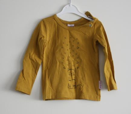 Geel truitje met kan en hartje sprint maat 86