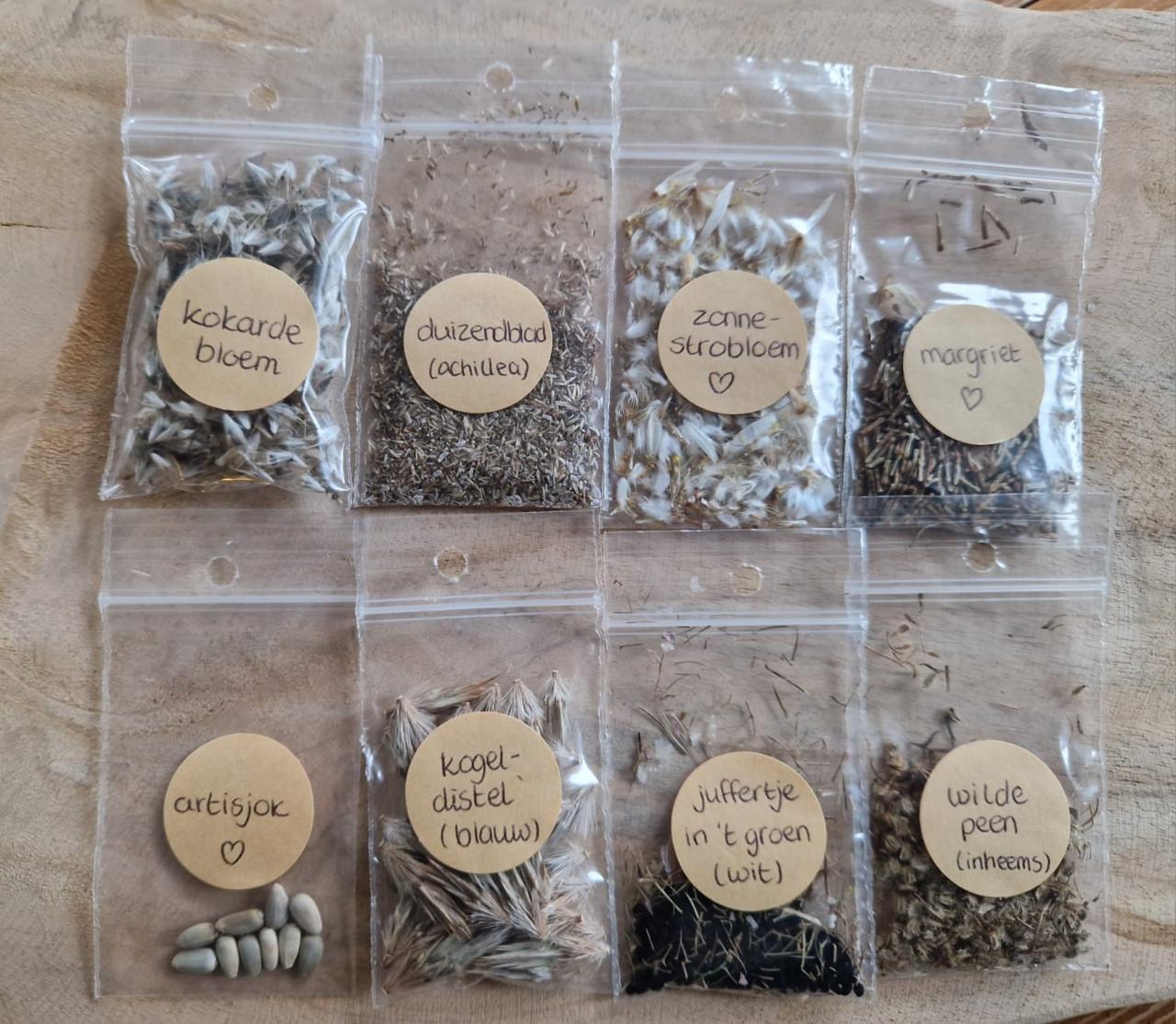 Bloemenzaden uit eigen onbespoten tuin