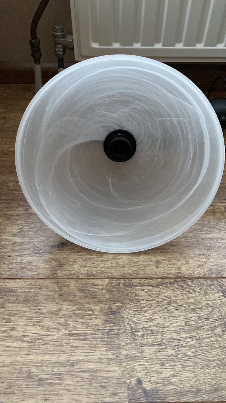 Hanglamp met 2 glazen kappen
