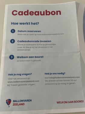 Ballonvaart voor 2 personen