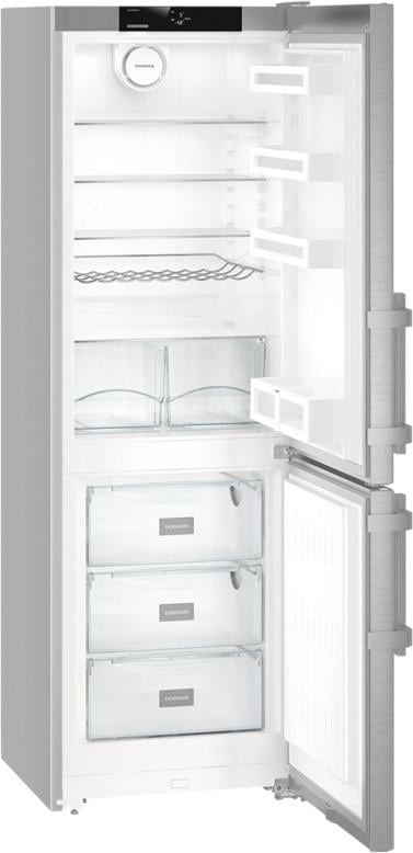 Liebherr RVS A+++ koel vries combinatie koelkast vriezer 180x61x66 cm. HBD.