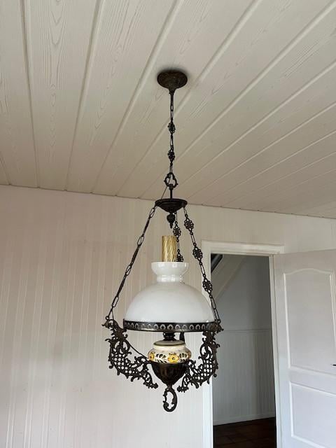 Ouderwetse petroliumlamp (nu wel met fitting)