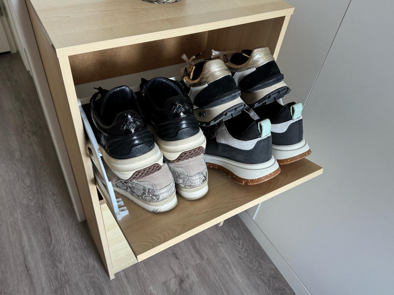 Leuk schoenenkastje met 2 kleppen