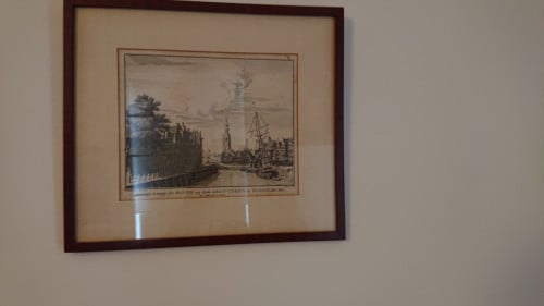 Antieke ets gravure