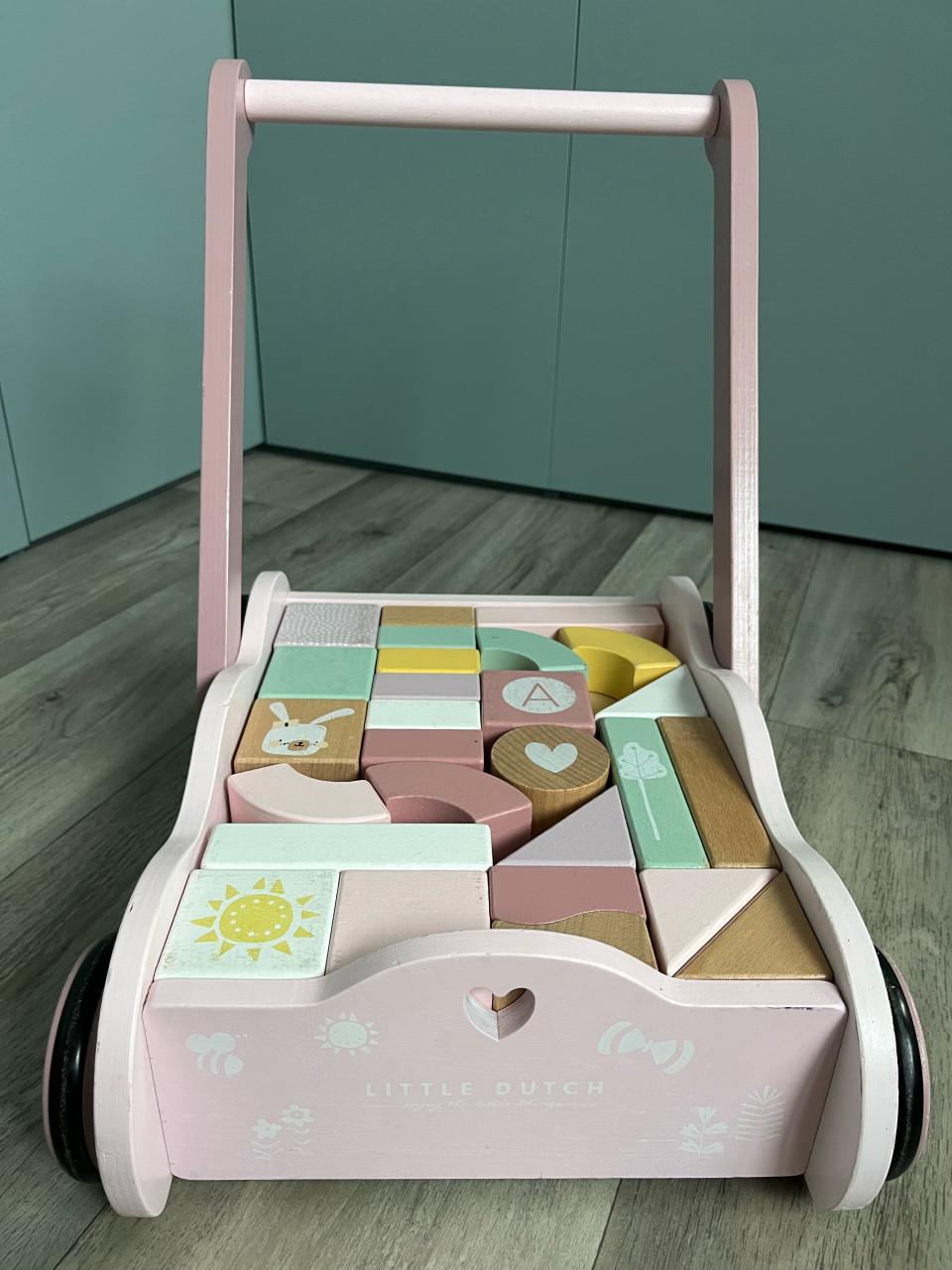 Houten blokkenkar - Little Dutch