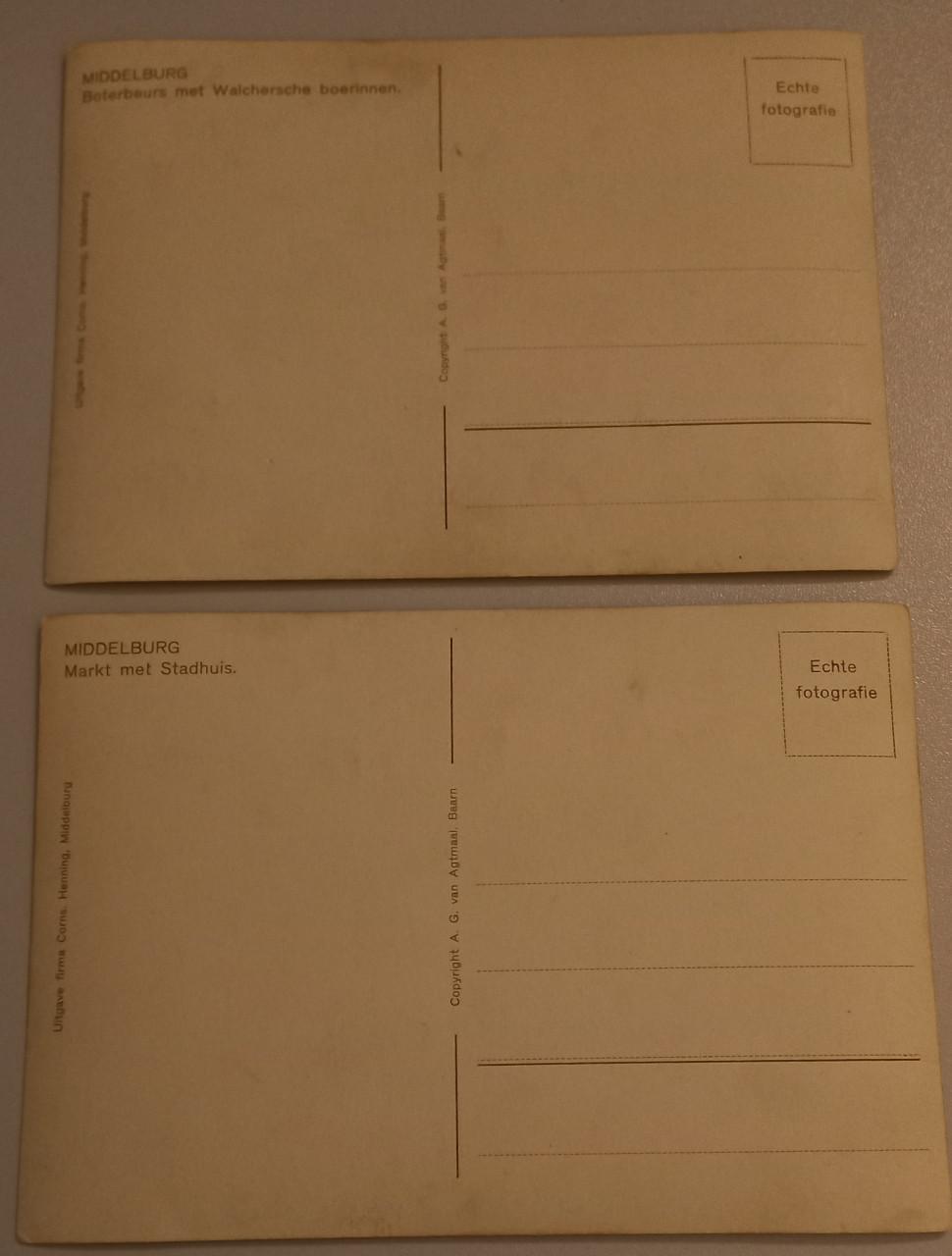 10 Oude ansichtkaarten Middelburg