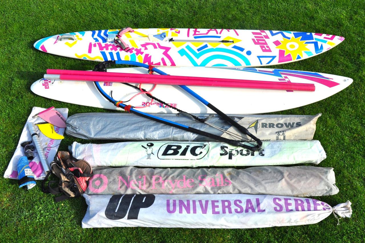 Tiga zeer complete windsurfset