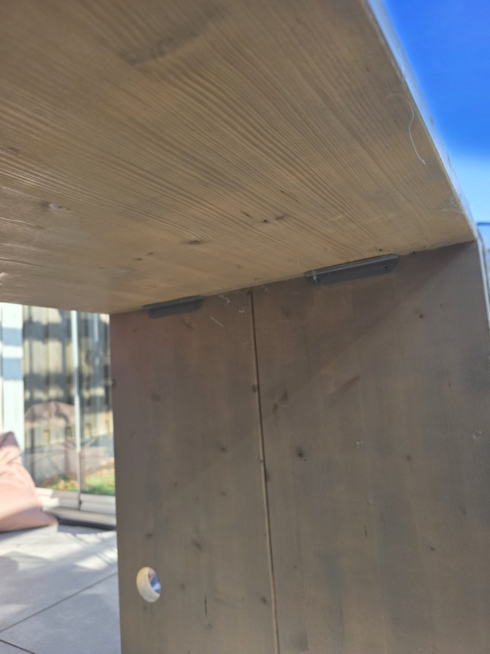 Houten bureau zelf gemaakt