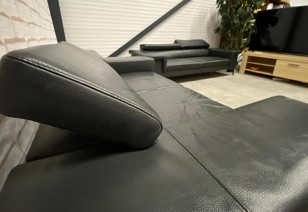 GRATIS LEVERING HEEL NL Antraciet Leer Bankstel 3+2,5 Zits