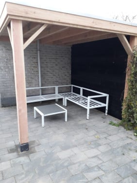 Loungeset P&R design wit met kussens