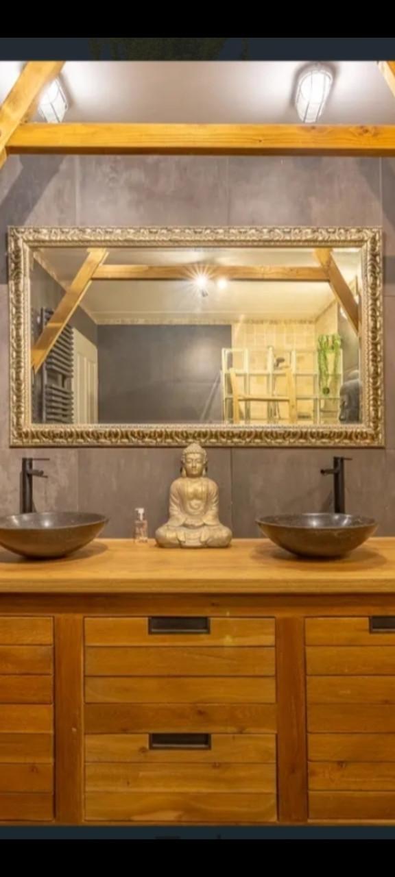 Grote brocante spiegel