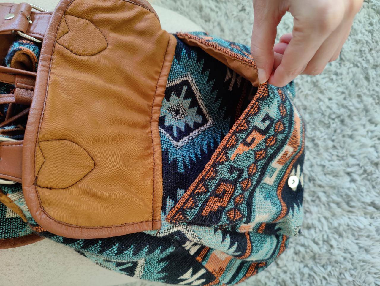 Canvas rugzak vintage aztec-print