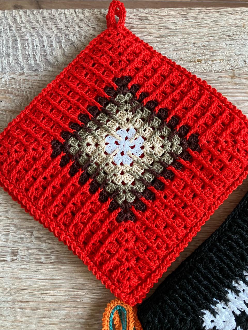 Dubbel nieuwe gehaakte pannenlappen