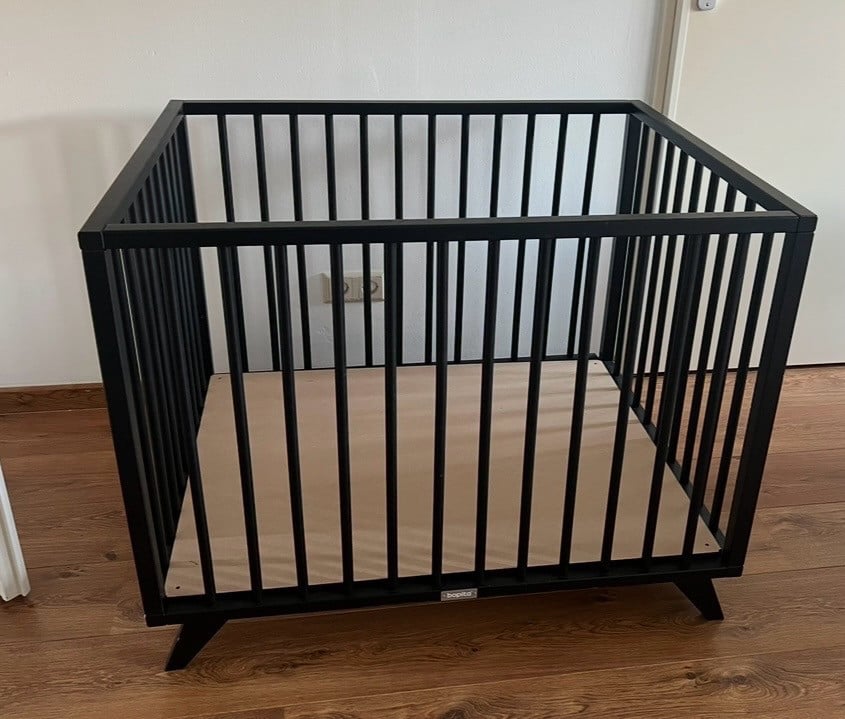 Bopita box incl. matras mat zwart
