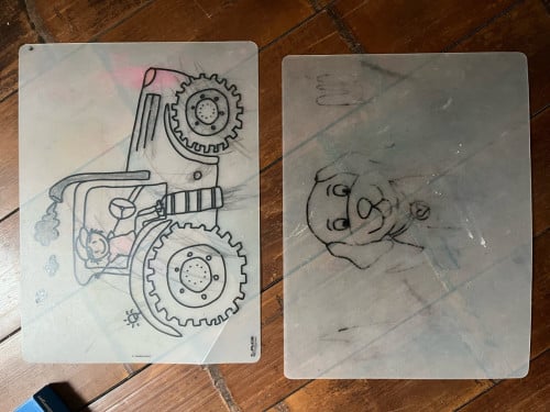 Twee placemats om in te kleuren