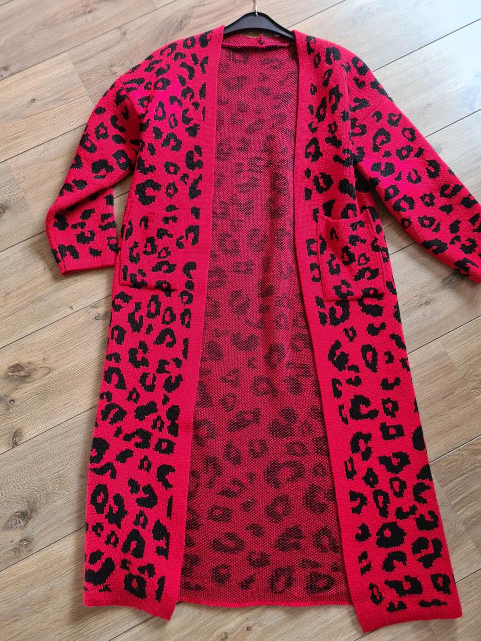 Rood met zwart maxi vest Mt L