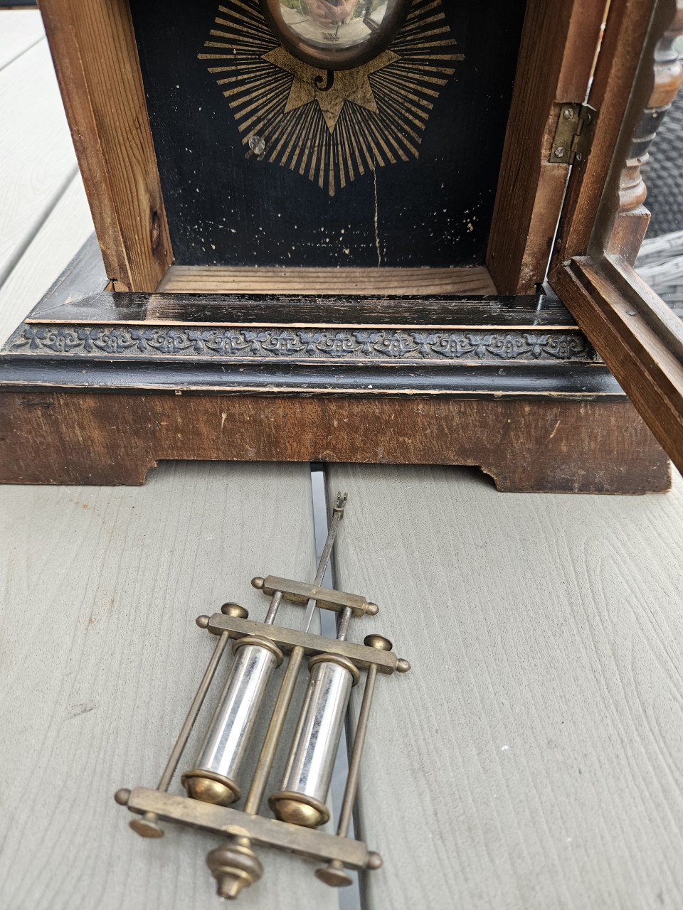 Prachtige antieke Junghans tafelklok in zeer nette staat, rond 1900