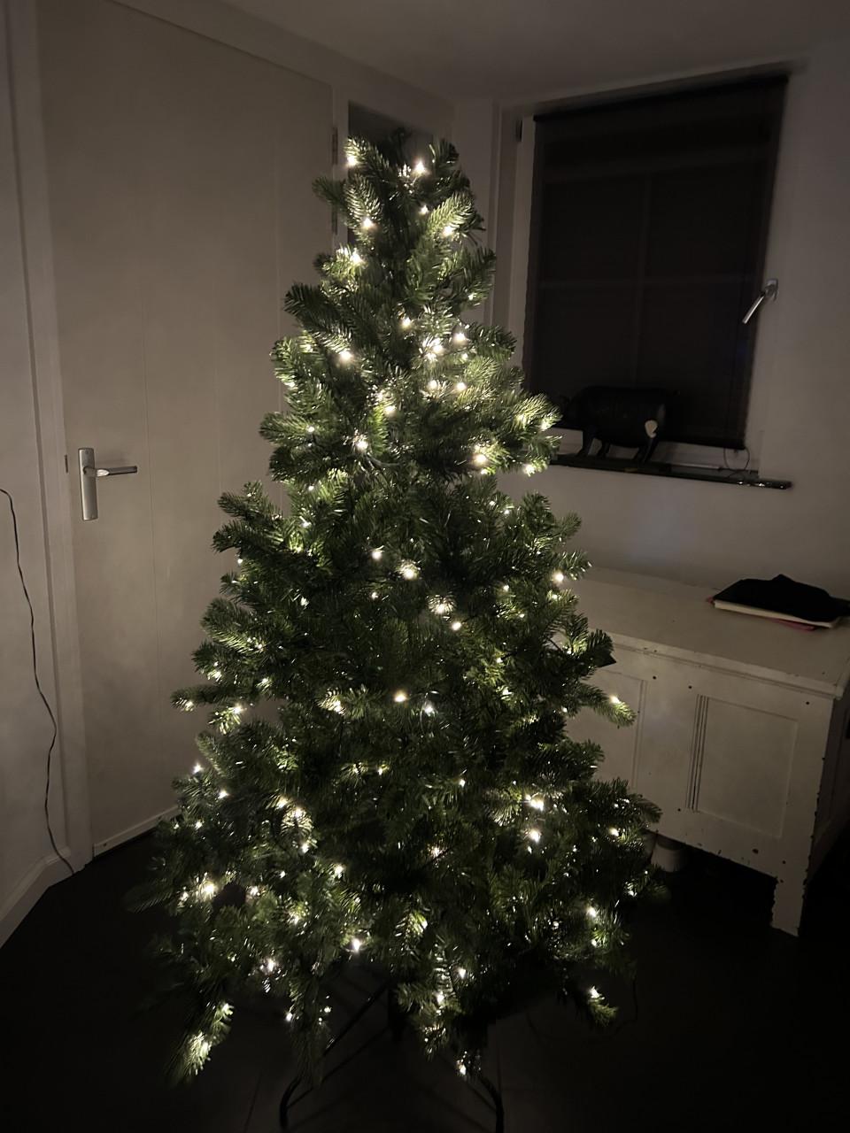 Kerstboom met lampjes