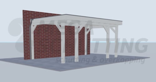 Aanbouw veranda Douglas wit