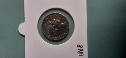 Halve gulden willem3--1868