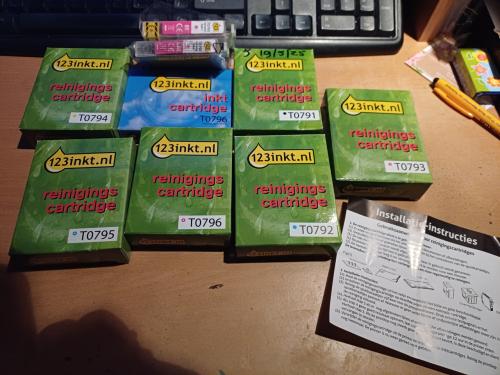 Epson inktcartridges en reinigingscassettes voor een prikkie