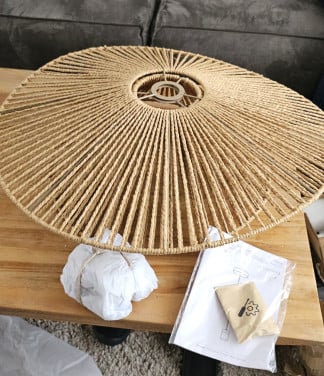Hanglamp riet groot  paco home