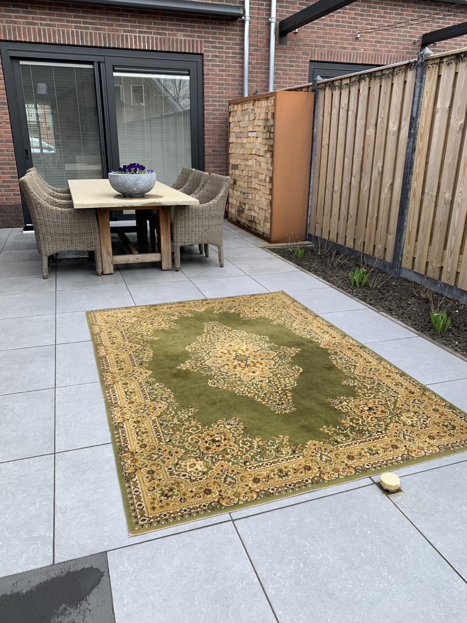 ✨Super Leuk Groen Vintage Vloerkleed Zuiver Scheerwol ✨