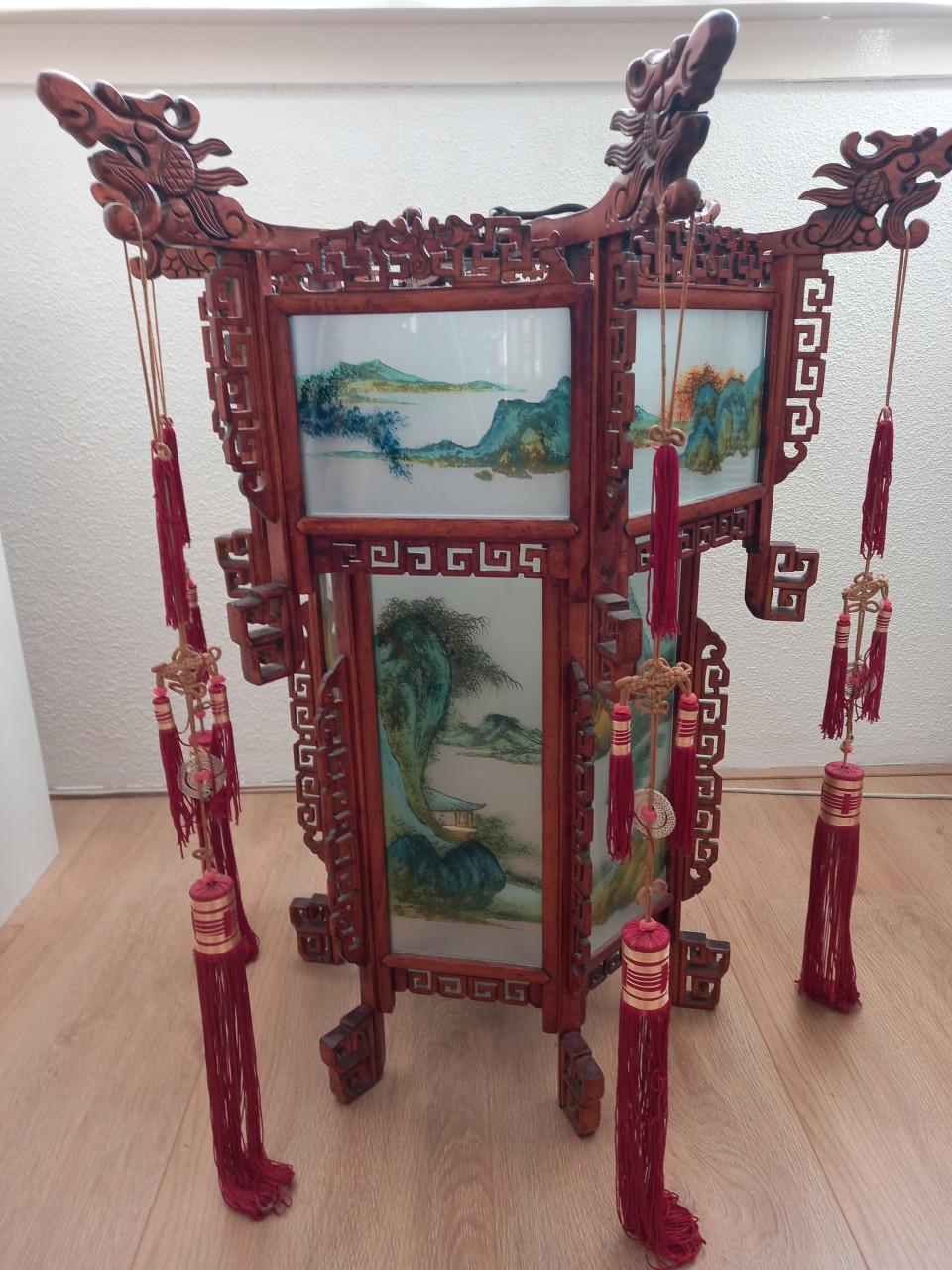 Chineese handgeschilderde hanglamp