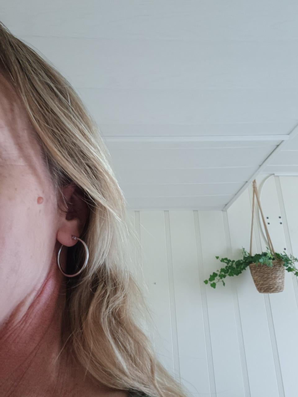 Nieuwe zilveren oorbellen/ringen 3 cm, staal