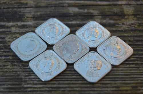 7 Herdenkingsstuivers, 4 verschillende