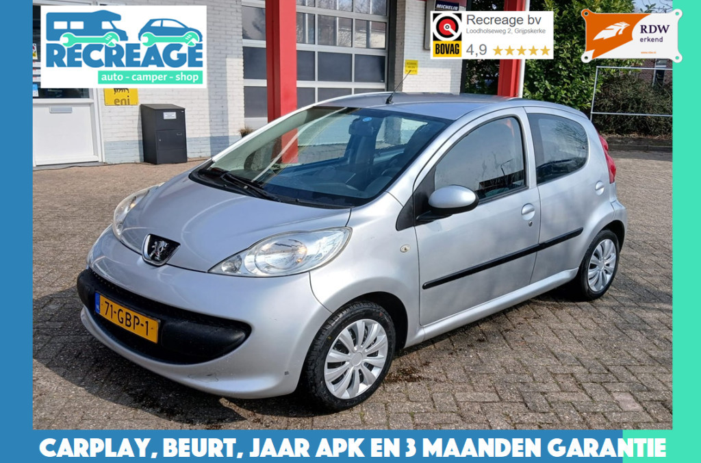 Peugeot 107 xr 1.0 | airco, carplay, beurt, jaar apk, 3 maanden garantie