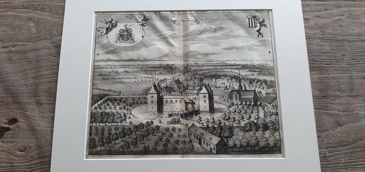 Kopergravure "Heerlijkheid van Kruiningen". Zeeland