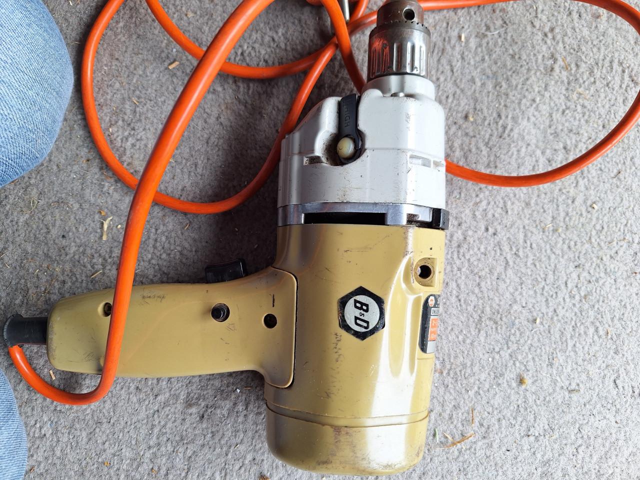 B&D boormachine, 50 jaar oud