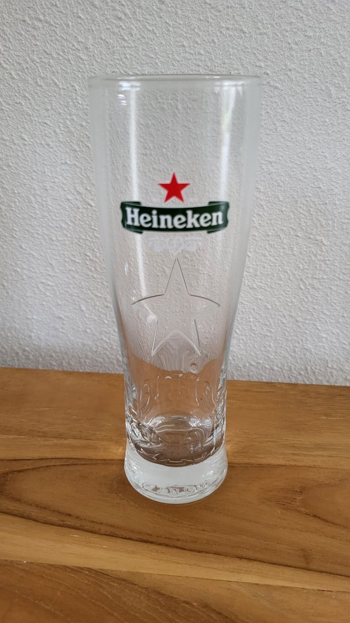 Set van 6 Heineken Star bierglazen 25 cl - NIEUW