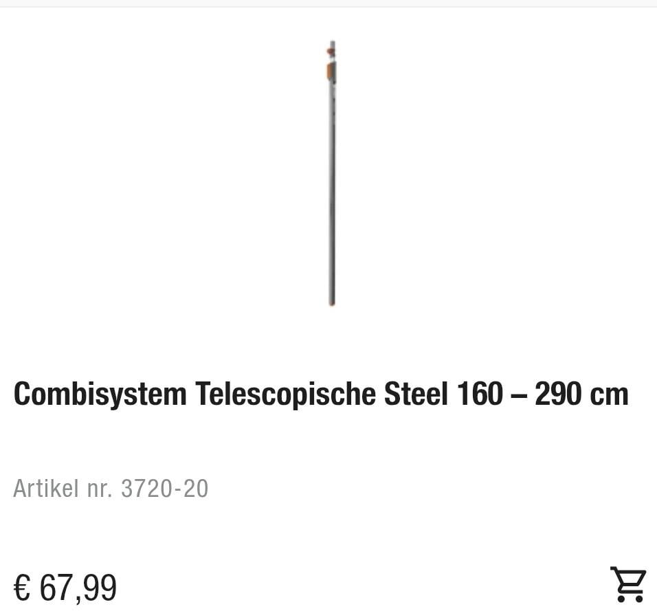 Gardena telescoopsteel met zaag