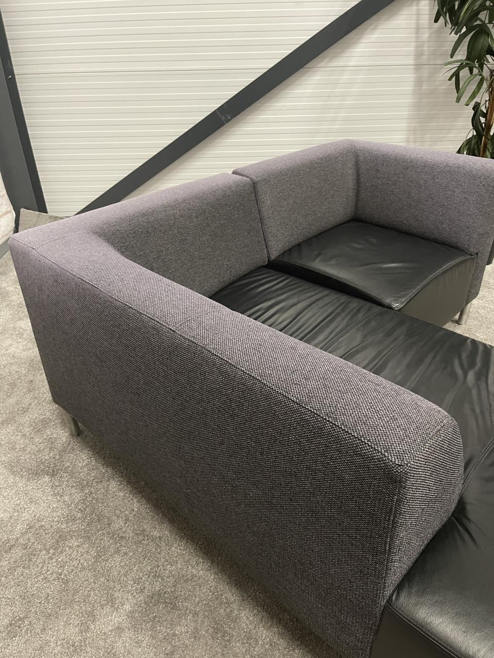 GRATIS LEVERING HEEL NL Montel Elementen Echt Leer Hoekbank