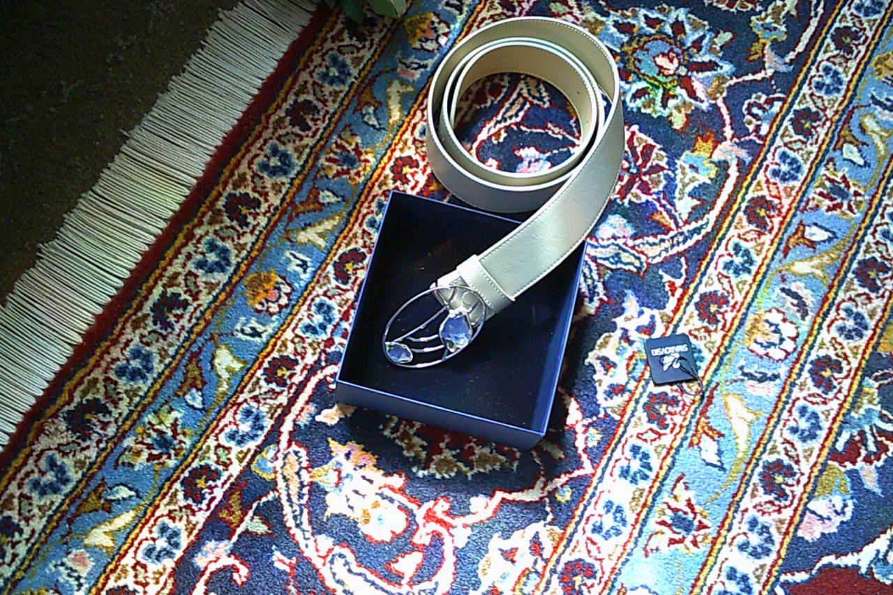NIEUWE leren SWAROVSKI riem in luxe geschenkverpakking ...