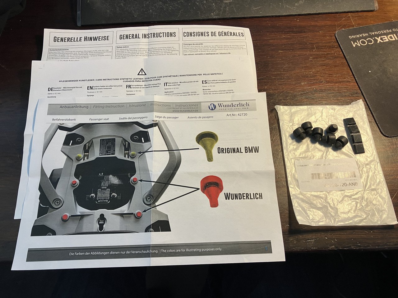 Wunderlich Aktiv Komfort zadelset berijder en duo BMW R1200GS LC-1250GS (A)