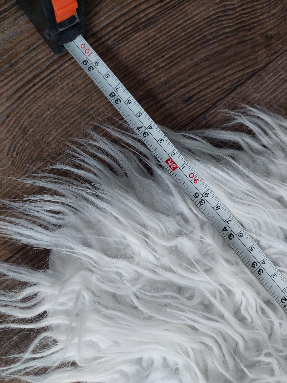 Fluffy/teddy kleed wit