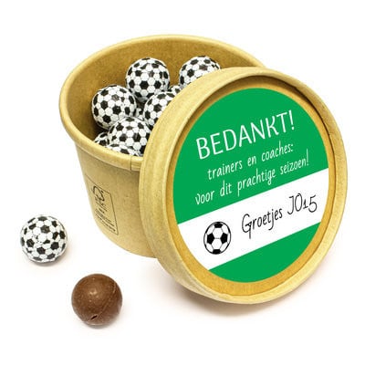 Voetbal trainer bedanken