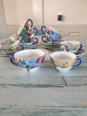 Kop en schotels Gien "Chaise bleue"