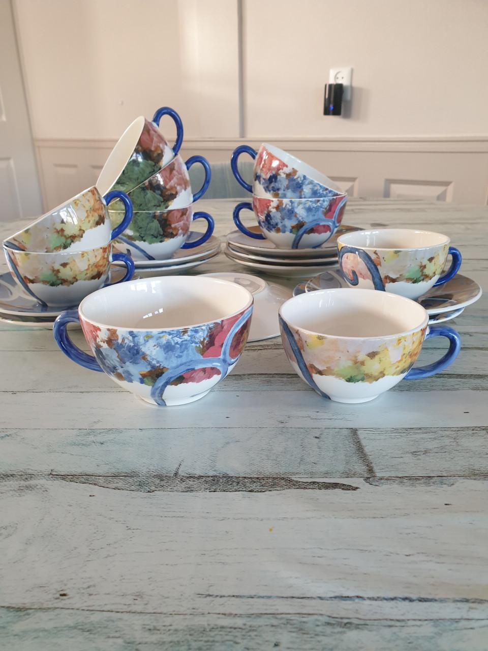 Kop en schotels Gien "Chaise bleue"