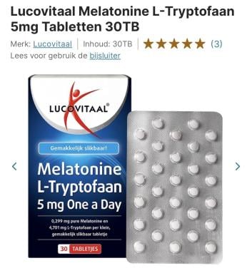 Grote hoeveelheid Melatonine 5 mg