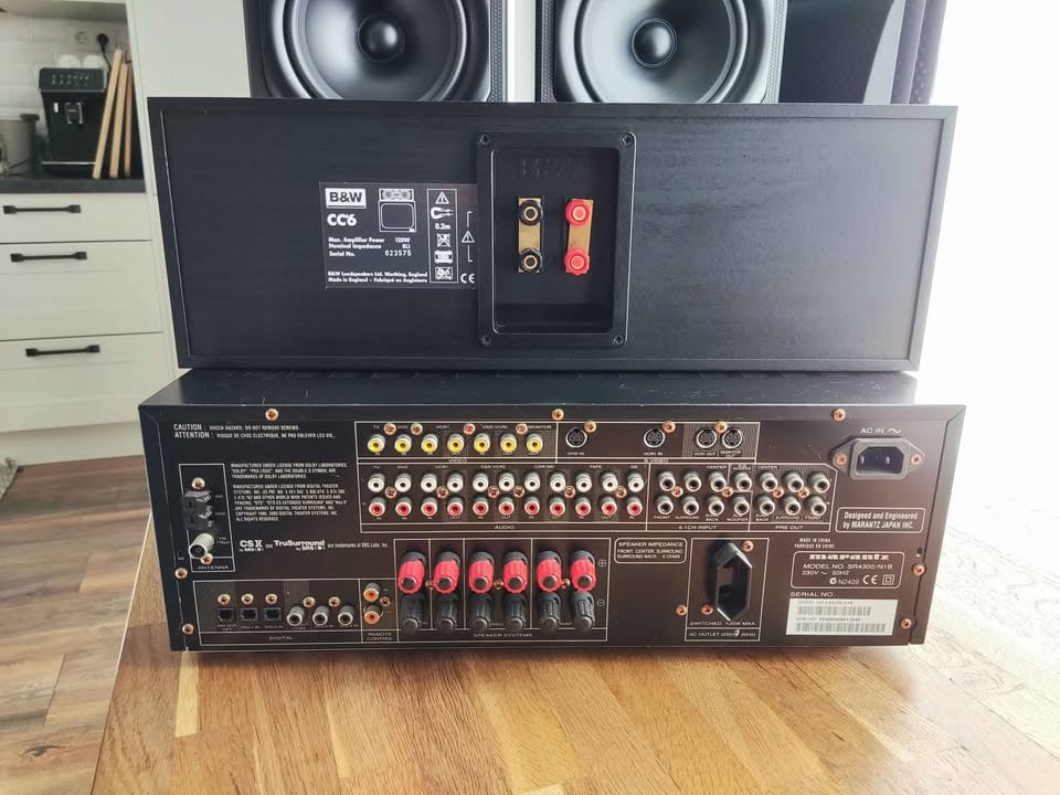 ❗❗❗ B&W DM603 en CC6 luidsprekers 🎵 🎵 Marantz SR4300 ❗❗❗
