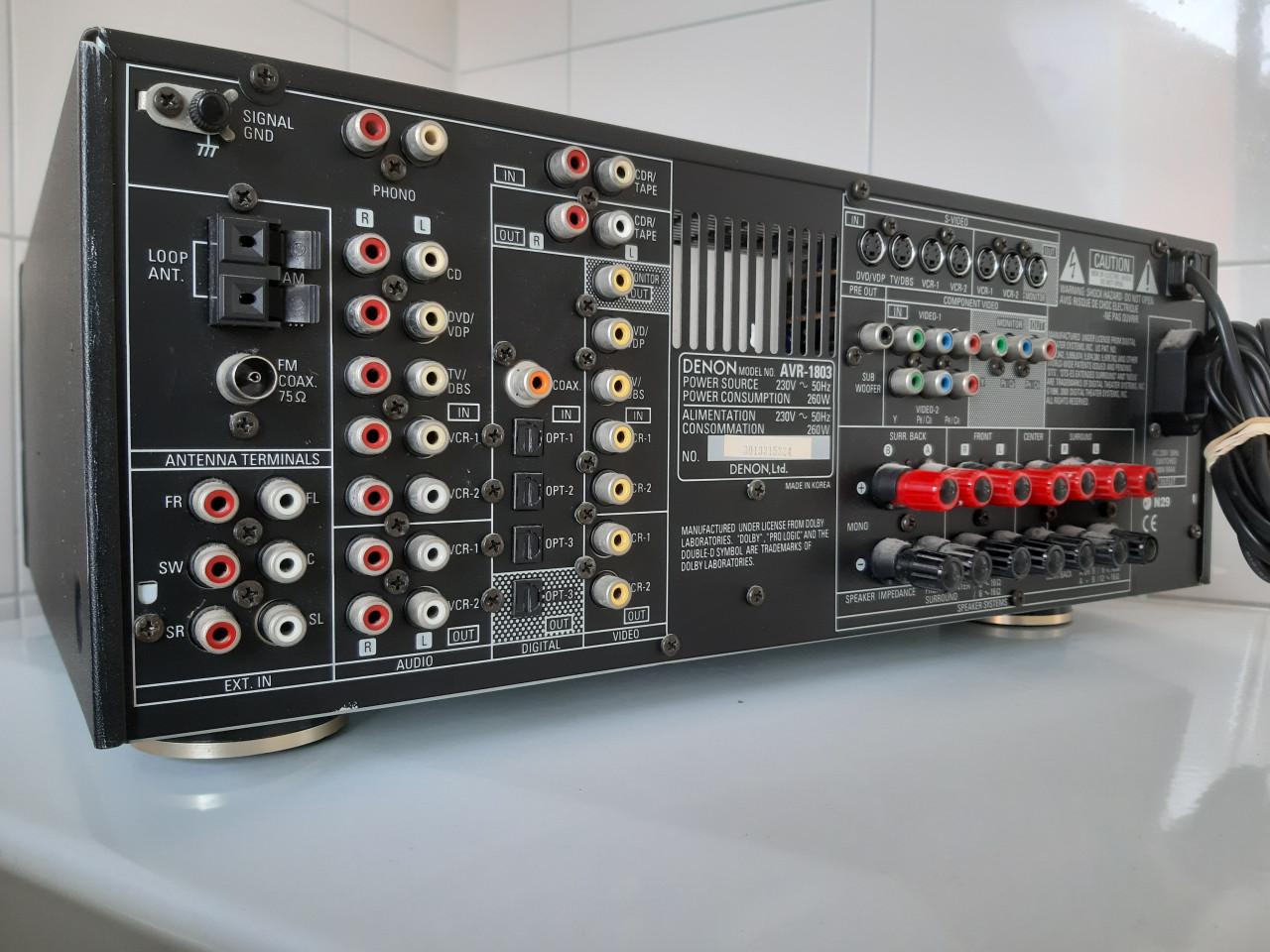 Denon AVR-1803 AV Surround Receiver.