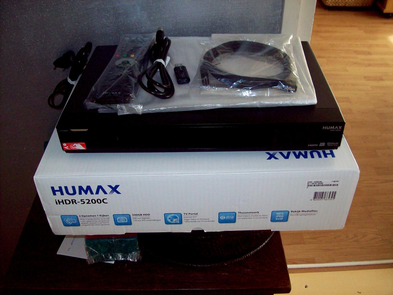 Humax 5200c full hd recorder met 500 gb opname in hd
